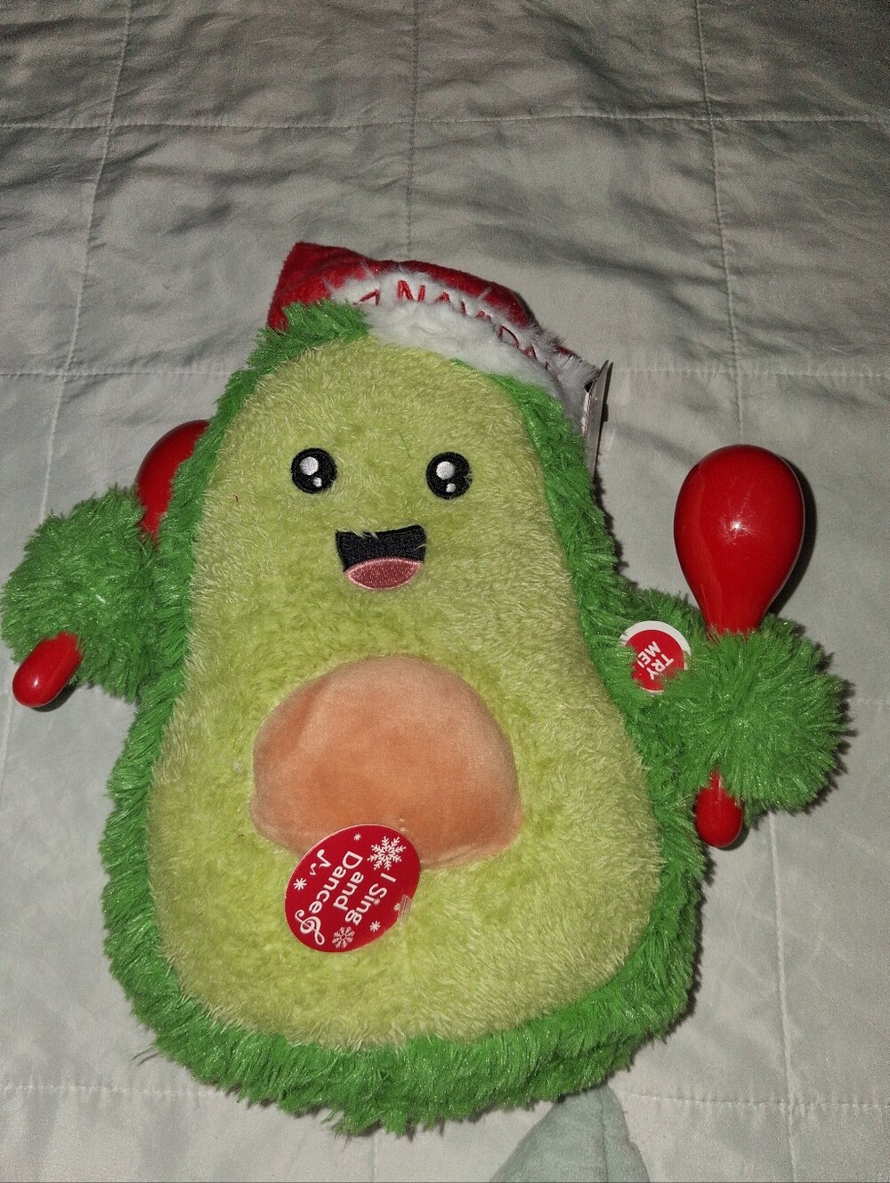 Holiday Time Christmas 12" Animated Avocado Plush